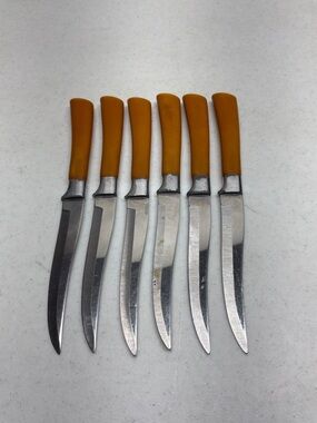 Washington Forge Butterscotch Steak Knives with Bakelite Handles